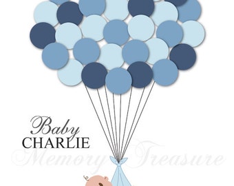 Baby Shower Guest Book Alternative Guest Sign In Ideas Blanket Balloons Poster Print Guest Sign Personalized Unique DIGITAL FILE ONLY!