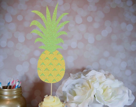 Pineapple Cake Topper Fruit Cake Topper by CouronneBoutique