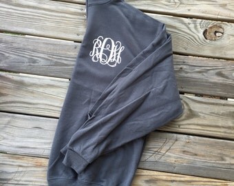 Monogrammed Quarter Zip, Quarter Zip Pullover, Half Zip Pullover, Monogram Pullover, Monogram Zip Up, Half Zip Sweatshirt, Zippered Pullover
