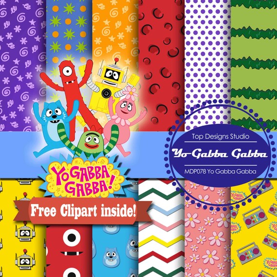 Yo Gabba Gabba Digital Paper : "Yo Gabba Gabba DIGITAL Paper"- Yo Gabba ...