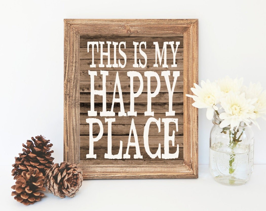 Wood Wall Art This Is My Happy Place printable by TheHappyPioneer