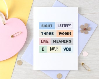 Romantic Anniversary Card | Boyfriend | Girlfriend | Marriage Proposal | I Love You | Husband | Wife | Sweet | Blank | SE0012A6