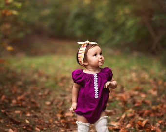 Girls Baby Romper, Berry Romper, Bubble Romper, Fall, Toddler Romper, Thanksgiving Romper, Fall Clothing, Newborn Romper