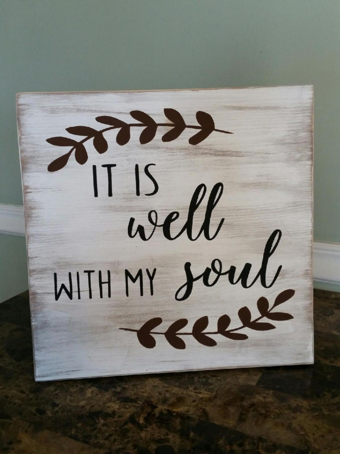 It Is Well With My Soul Hand Painted Sign Hymn Sign Rustic