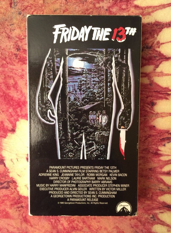 Items Similar To Friday The 13th Vhs Tape Video Tape 80s Horror Cult Flick On Etsy 0203