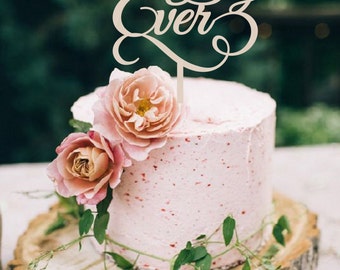 Wedding Cake Topper Best Day Ever Cake Topper Wood Wedding Cake Topper Silver Gold Cake Topper
