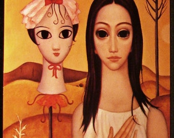 Big Eyes Living Doll Mannequin Head Margaret Keane 1963 Unused Postcard