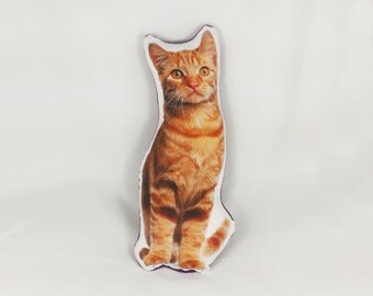 Cat Pillow Stuffed Animal Cat Gift Orange