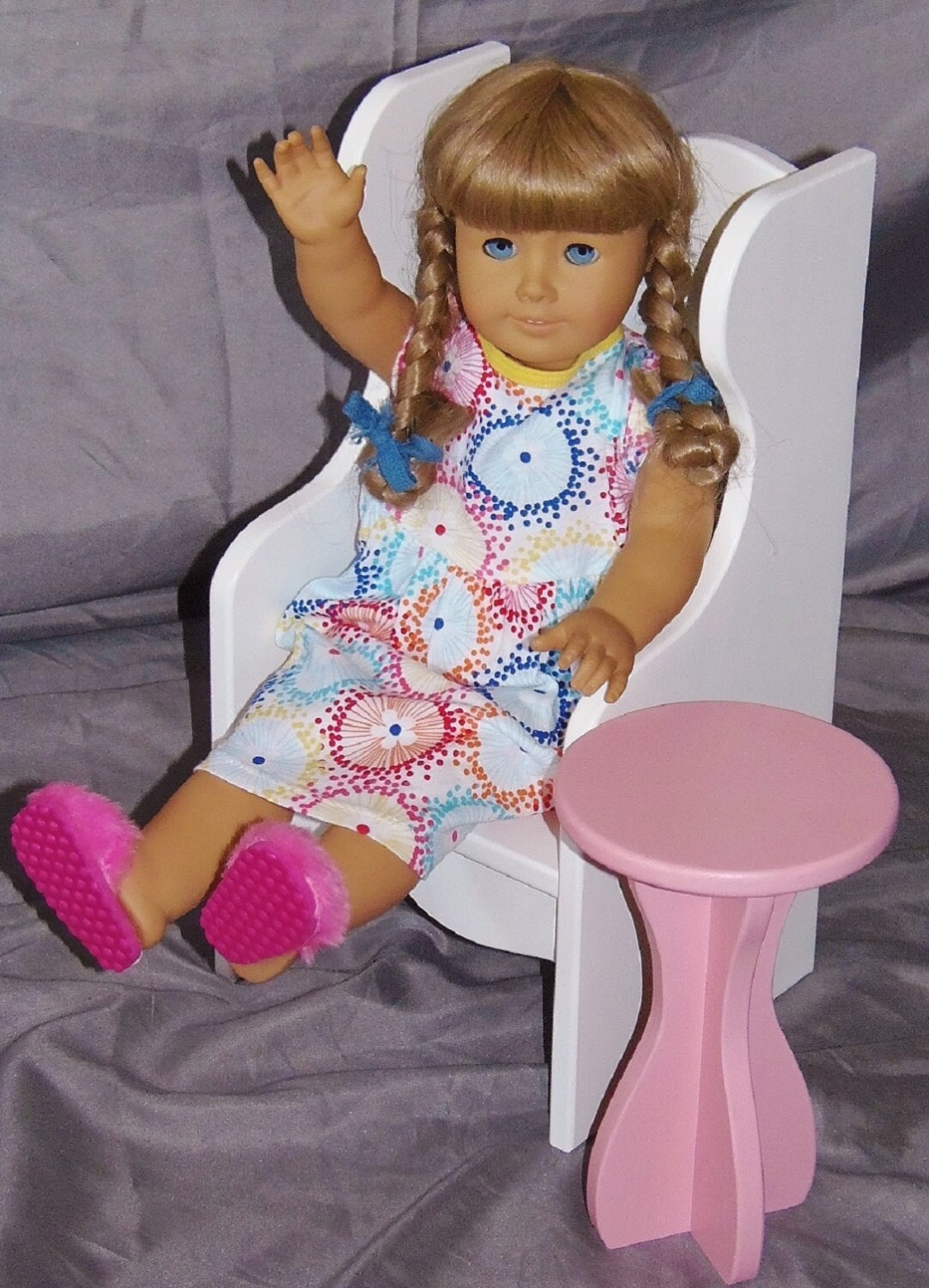 American Girl Doll Windsor doll chair with by Keatingwoodcraft