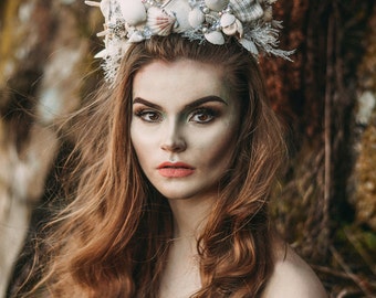 Mermaid Crown - Shell Crown - Festival Crown - Bridal Crown - Bridal Headpiece - Mermaid Costume.