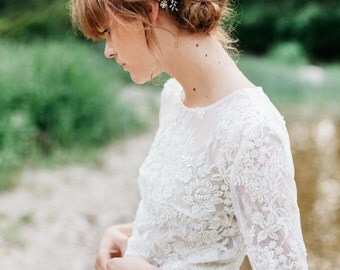 Wedding Hair Comb , Wedding Headpiece ,Floral Hair Comb ,Wedding Hair Piece ,Pearl Crystal Bridal Hair Comb , Bridal Opal Hair Accessories
