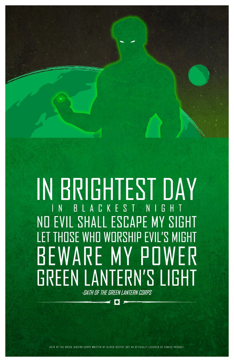 Green Lantern Heroic Words of Wisdom Series With Character