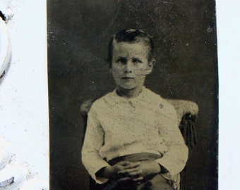 Tintype Photograph-Handsome Boy-1800s
