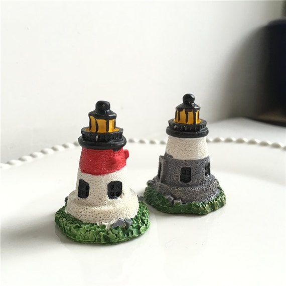 mini lighthouse figurines