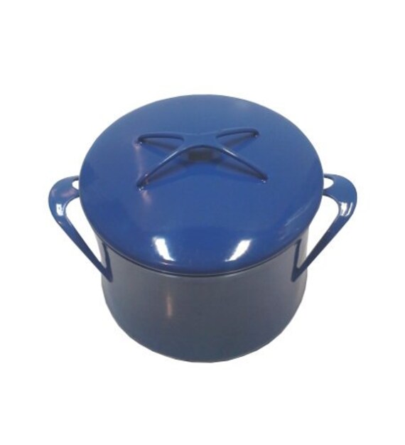 Dansk Blue Pot Mid Century Enamel Stock Pot by PicasoVintage