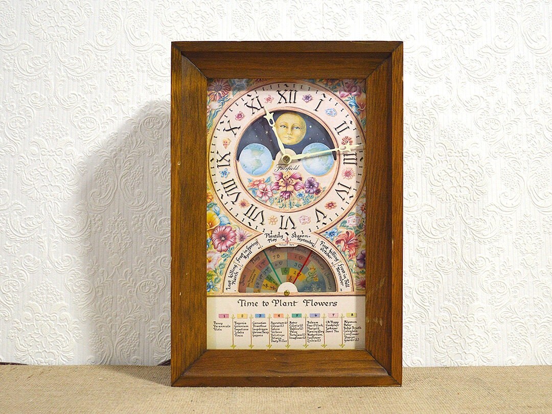 Vintage Planter Clock Fairfield Time to Plant Clock with