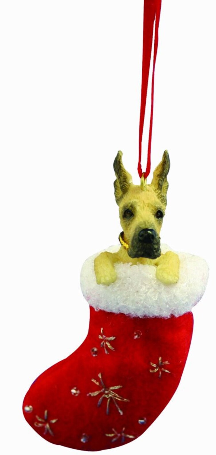 Great Dane Christmas ornament handpainted and by Petasauraus