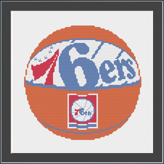 Philadelphia 76ers NBA Basketball Cross Stitch by AwesomeStitch