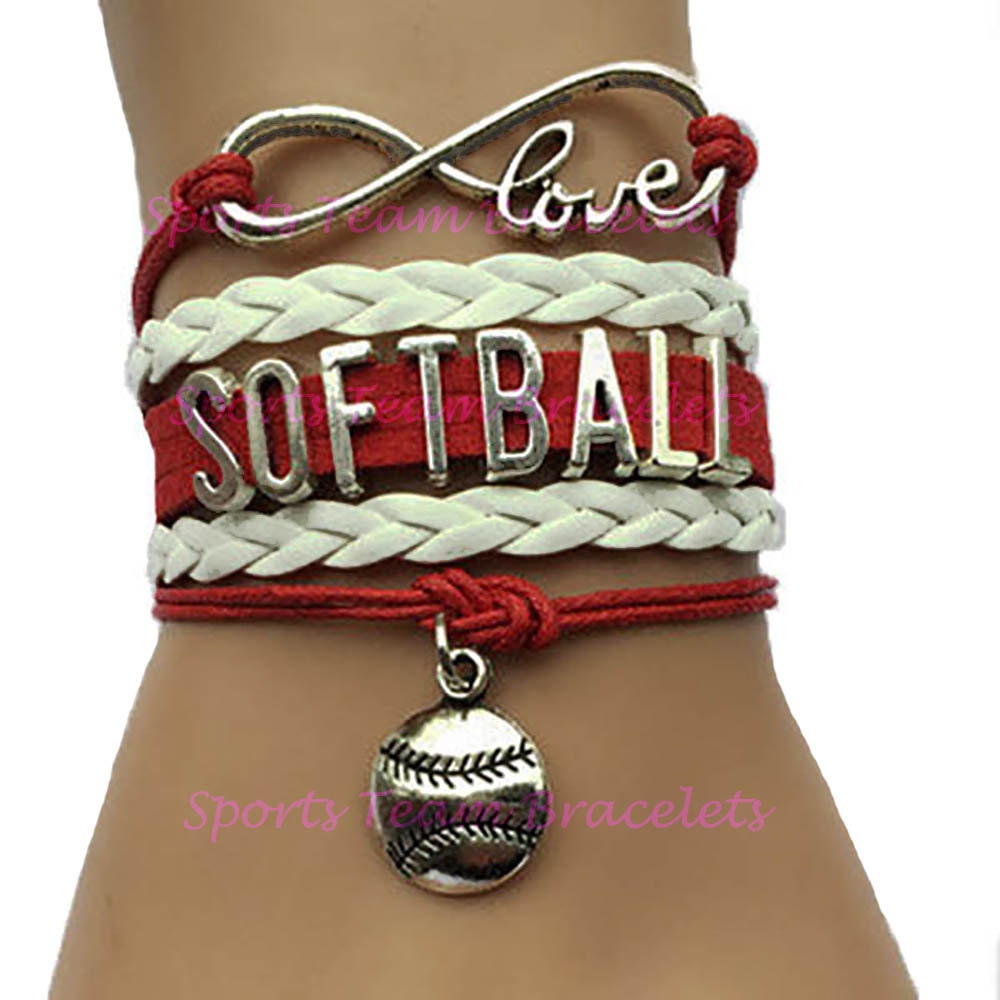 Softball Team Gift Handmade Wrap Bracelet Friendship