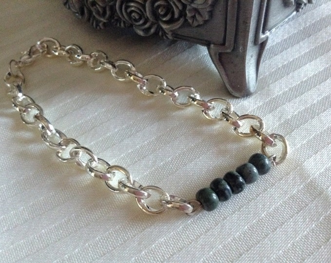 Men's Crocodile Jasper Bracelet