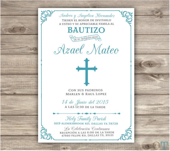 Printable Baptism Invitations In Spanish 7