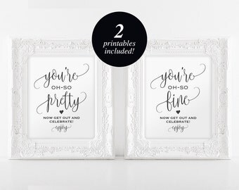 Wedding Bathroom Signs, Wedding Sign, Wedding Printable, Bathroom Printable, Look oh so, PDF Instant Download #BPB203_63
