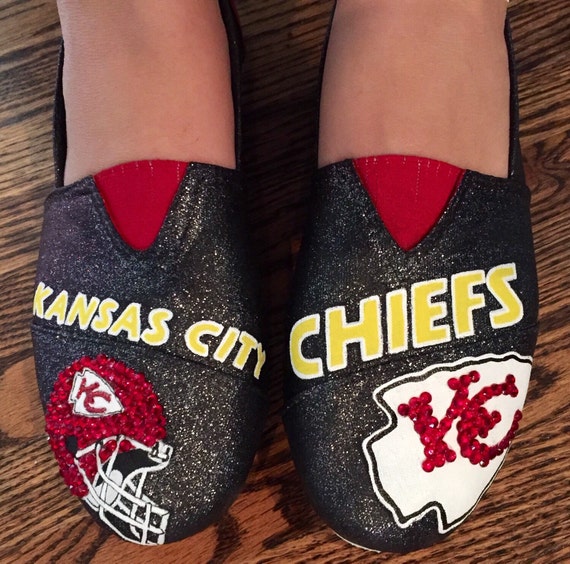 Items similar to Hand painted Kansas City Chiefs shoes on Etsy