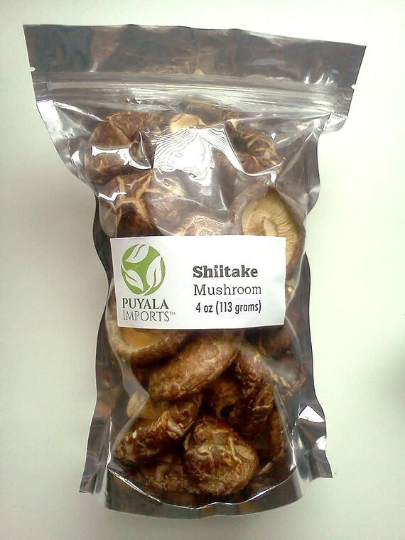 Shiitake Mushrooms Shitake 4oz bag Dried Whole by PuyalaImports