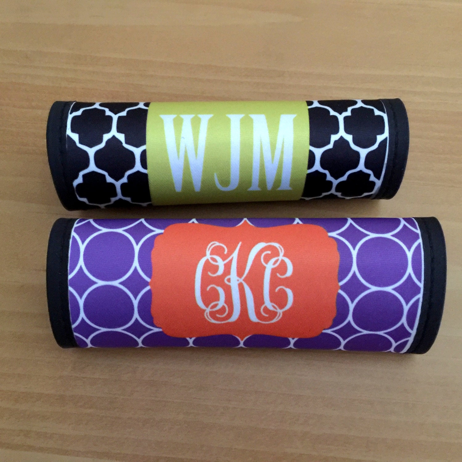 Personalized Luggage Handle Wrap Monogrammed Luggage Finder