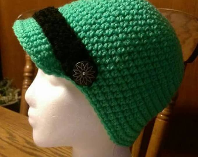 Handmade Crochet Newsboy Hat