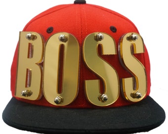 FORHEDZ Create - Your - Own BOSS Custom Made 3D Mirrored Letter Hats and Headwear
