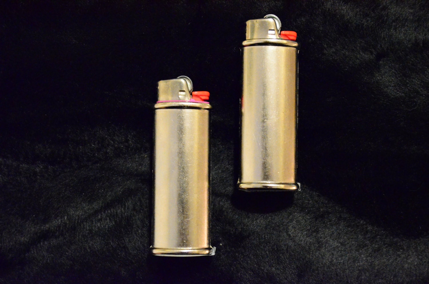2 pack Two Blank Bic Lighter Case Cover Holder Metal