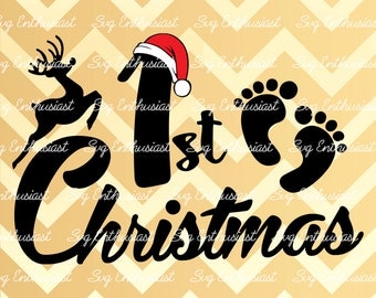 My First Christmas SVG, Christmas tree Svg, My 1st Christmas Svg, Baby Christmas SVG, New born Svg, Cricut, Dxf, PNG, Cut Files, Vector,