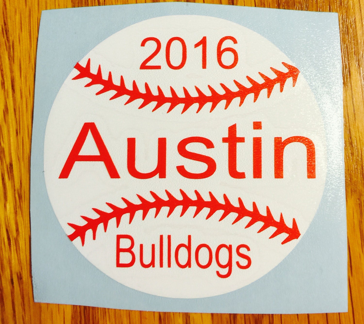 Baseball Vinyl Decal2 colors