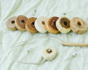Waldorf Lacing Toy - Waldorf toy - Wooden Toy - Montessori Toy