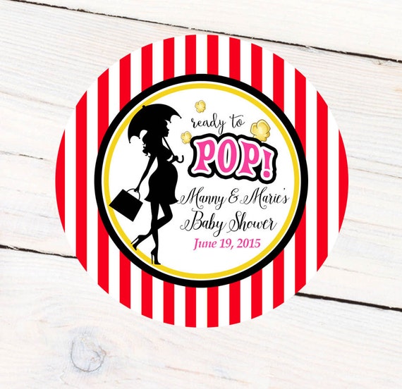 Ready to POP Personalized Favor Sticker  Its a Girl Baby Shower Label  Baby Shower Labels 