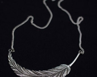 Vintage statement necklace with large spring