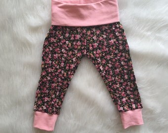 Items similar to Baby leggings - baby pants size newborn - baby girl ...