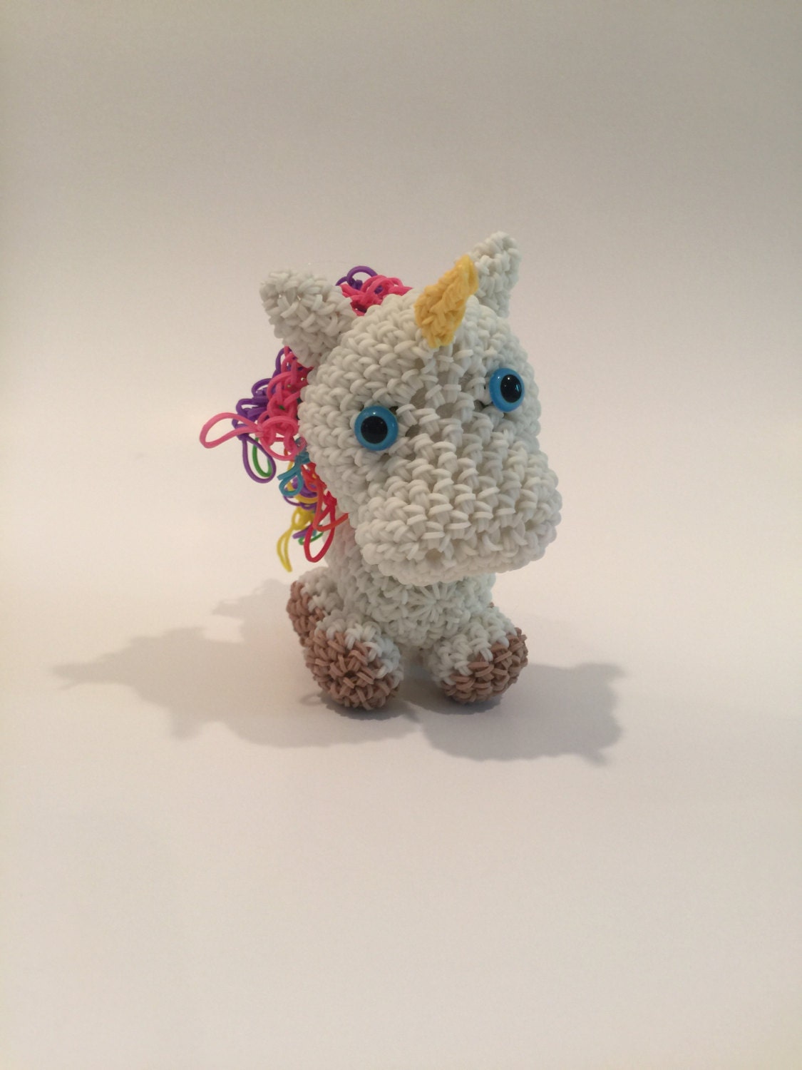 Unicorn Rubber Band Figure Rainbow Loom Loomigurumi Rainbow