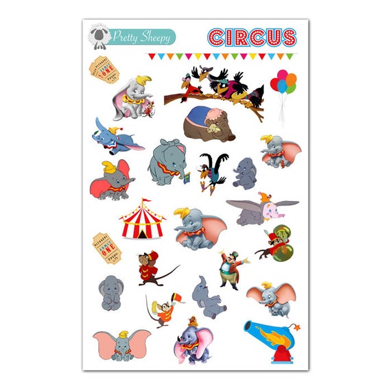 Dumbo Stickers by PrettySheepy on Etsy