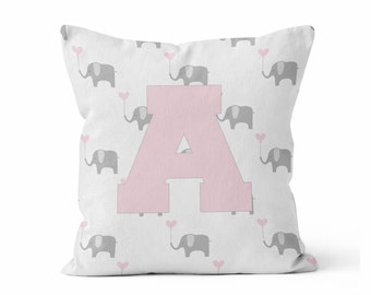 pink elephant baby pillow