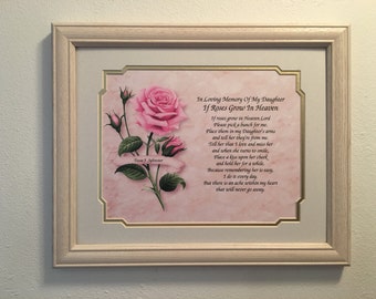 Items similar to If roses grow in heaven poem print personalized in ...