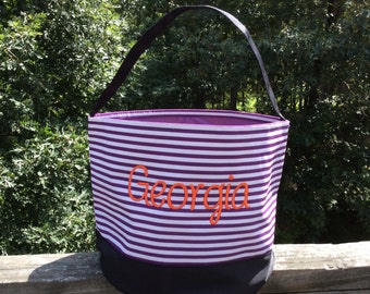 Personalized Halloween Bucket - Monogrammed Halloween Bucket - Girls Halloween Bucket - Trick or Treat Bag - Halloween Bag - Halloween Tote