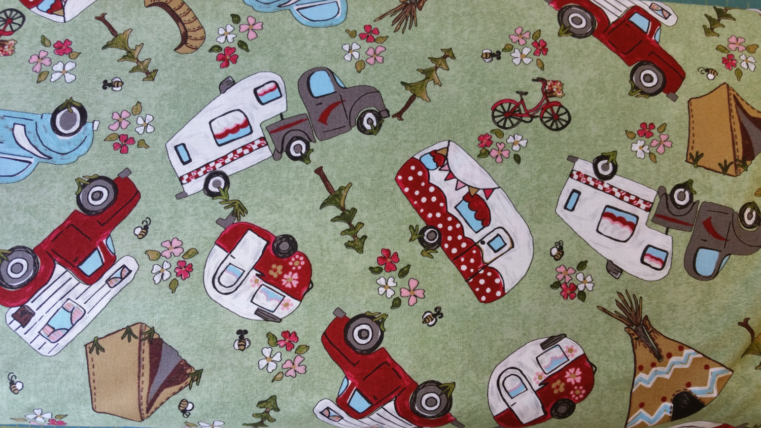 Glamping Gypsies / Camping Fabric / Camper Fabric / Vintage Camper ...