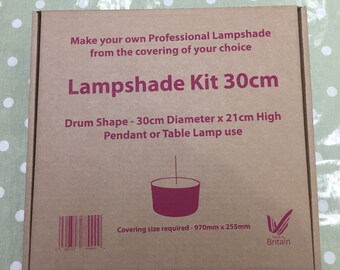 Lampshade Kit Make Your Own - Gift / present idea - Drum shade either 20cm / 30cm - DIY / Craft / Interiors