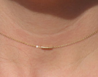 Simple necklace, 14k, gold, dainty necklace, 14k gold necklace, 14k gold chain, minimalist necklace, solid gold chain, delicate gold