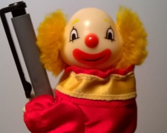 Vintage Two Faced Pen Hugging Clown by Danik