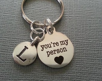 Best Friend Keychain / Boyfriend Keychain / You're My Person / BFF Keychain / You Are My Person / Girlfriend Keychain / Grey's Anatomy