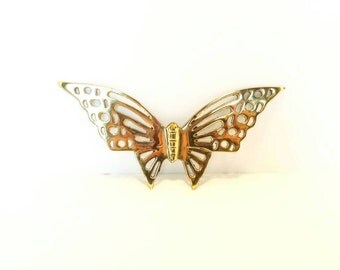 Solid brass vintage butterfly, brass butterfly, retro brass butterfly,
