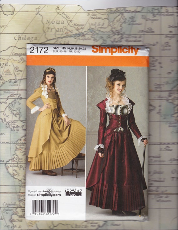 Plus Size Steampunk Costume Pattern Simplicity 2172